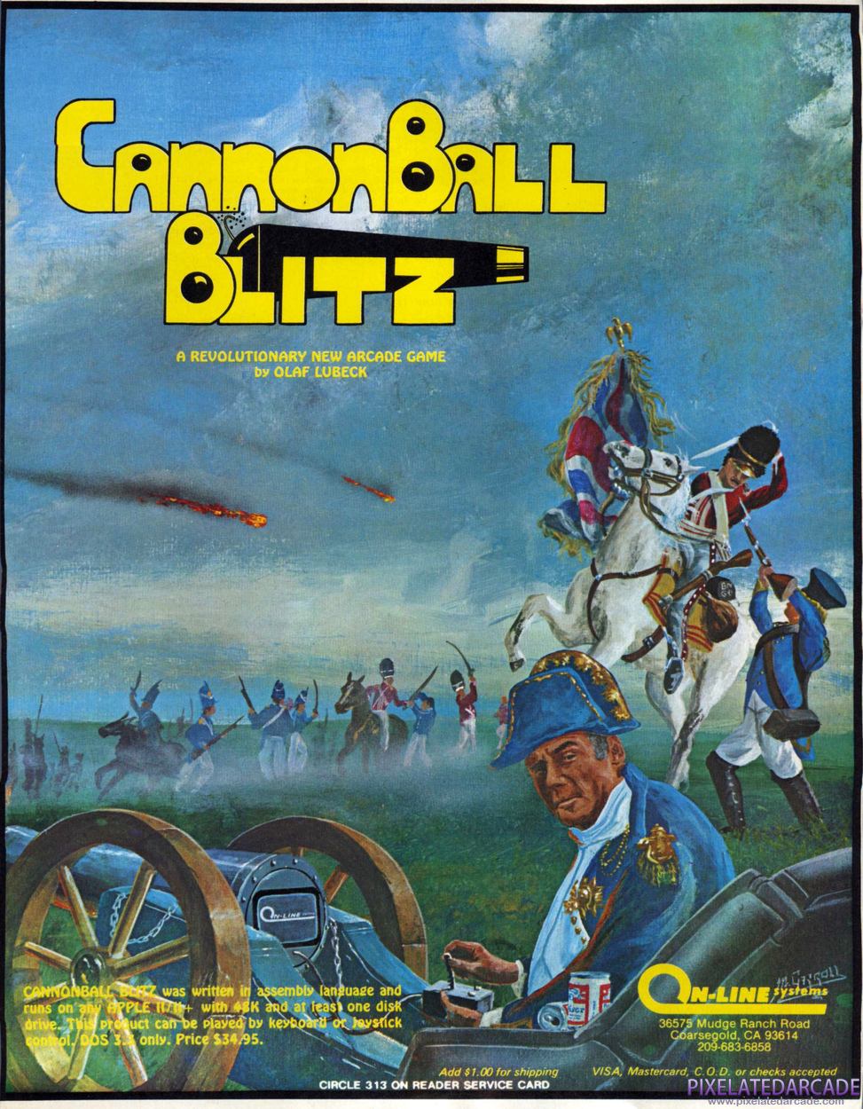 Cannonball Blitz Advertisement: November 1982 magazine ad