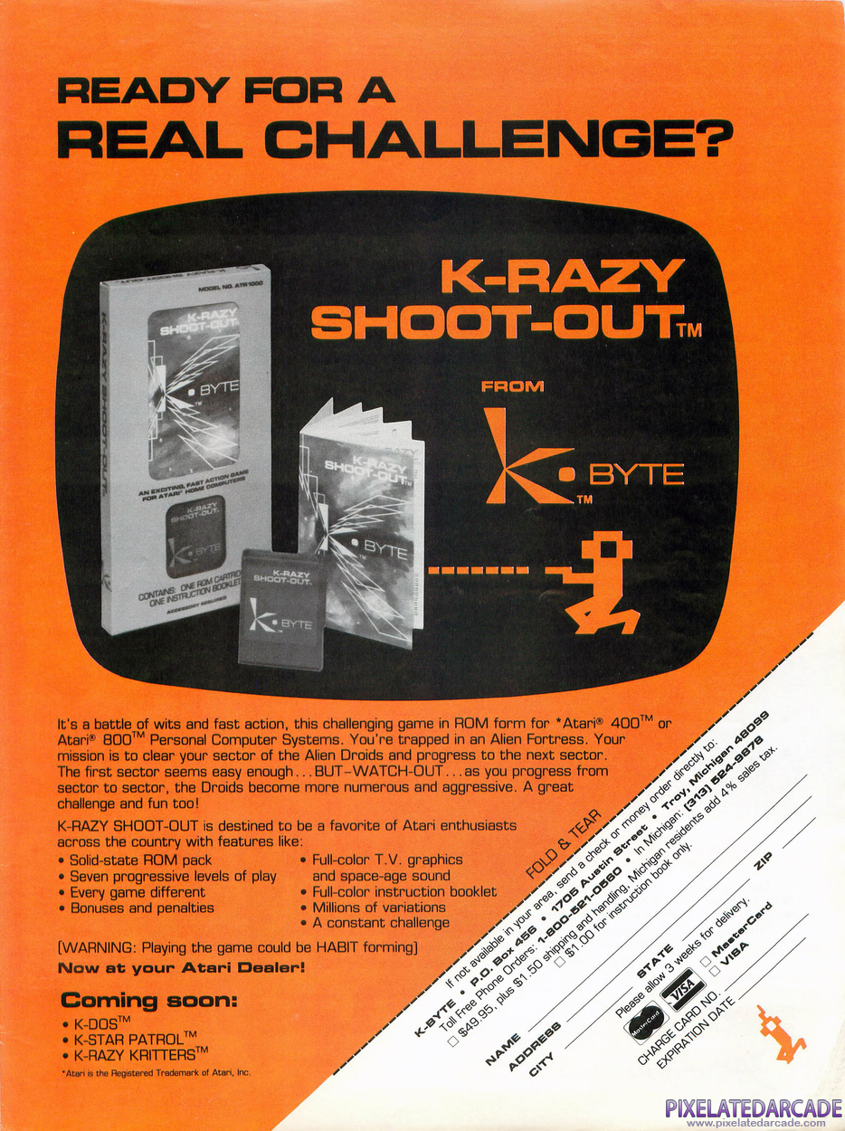 K-Razy Shoot-Out Advertisement: September 1982 magazine ad