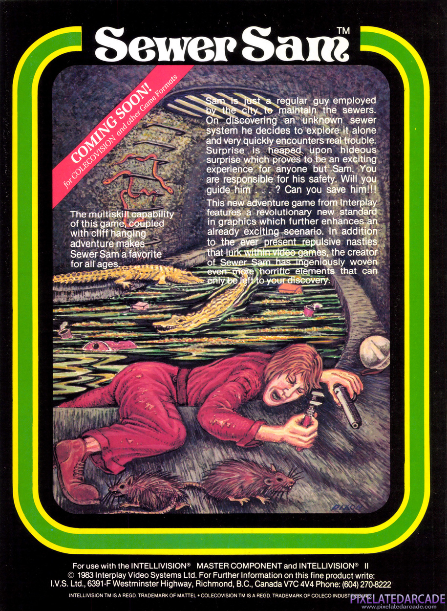 Sewer Sam Advertisement: October 1983 magazine ad