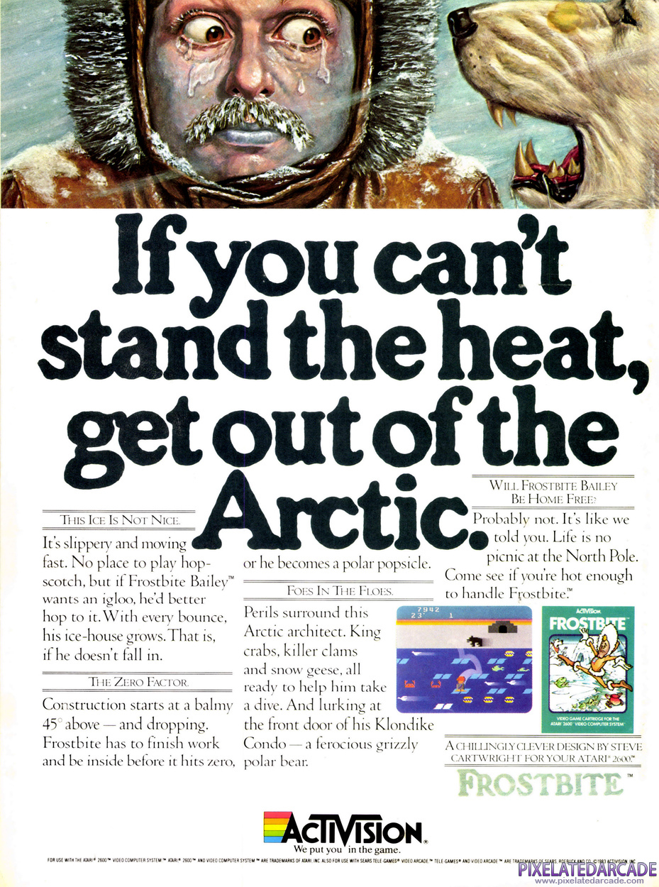Frostbite Advertisement: November 1983 magazine ad