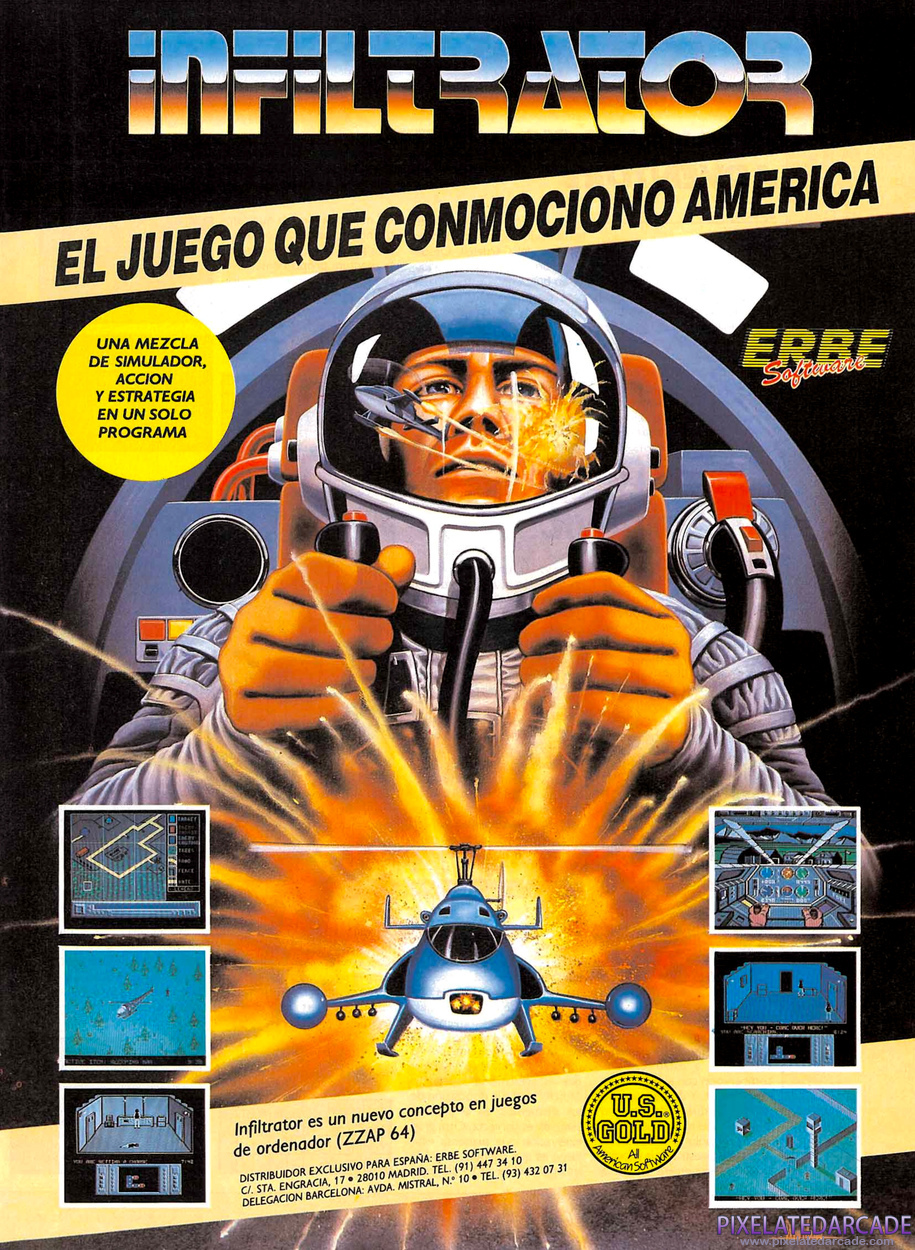 Infiltrator Advertisement: November 1986 magazine ad (Spanish)