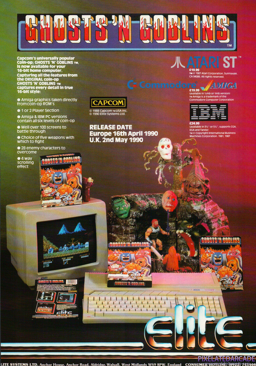 Ghosts 'N Goblins Advertisement: April 1990 magazine ad