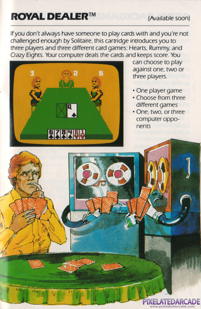 Royal Dealer Advertisement: Royal Dealer in the Mattel Electronics product catalog