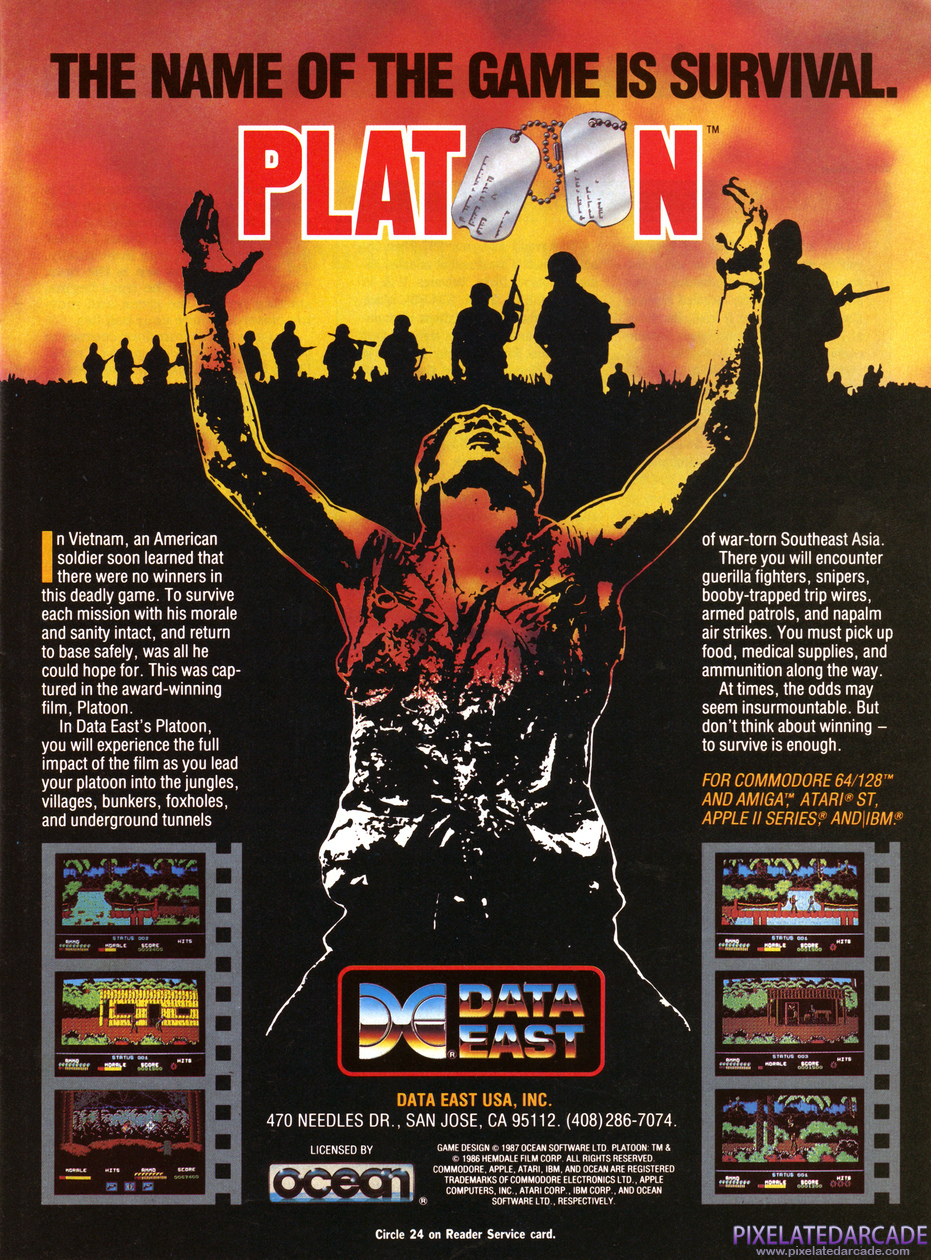 Platoon Advertisement: Spring 1989 magazine ad