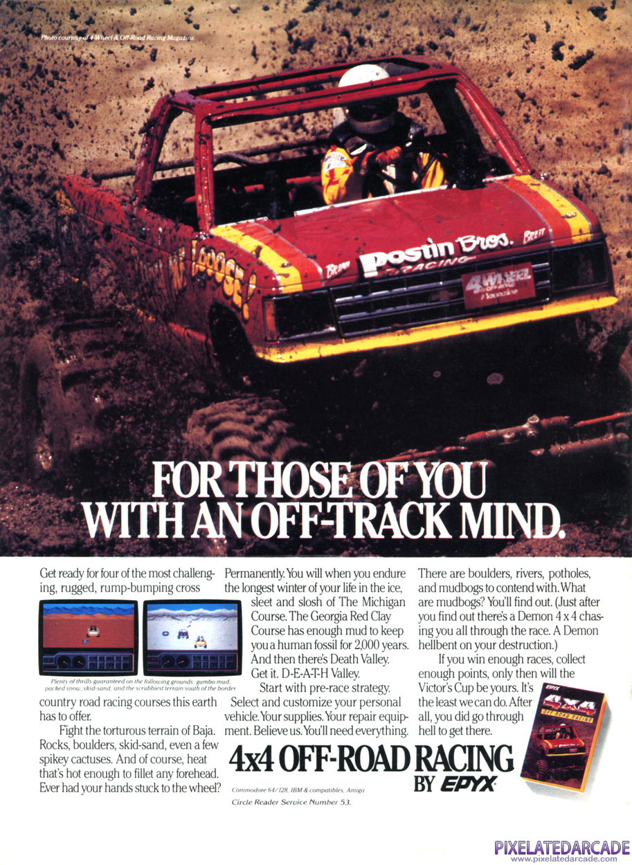 4x4 Off-Road Racing Advertisement: December 1988 magazine ad