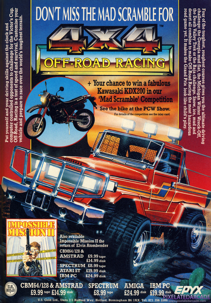 4x4 Off-Road Racing Advertisement: November 1988 magazine ad