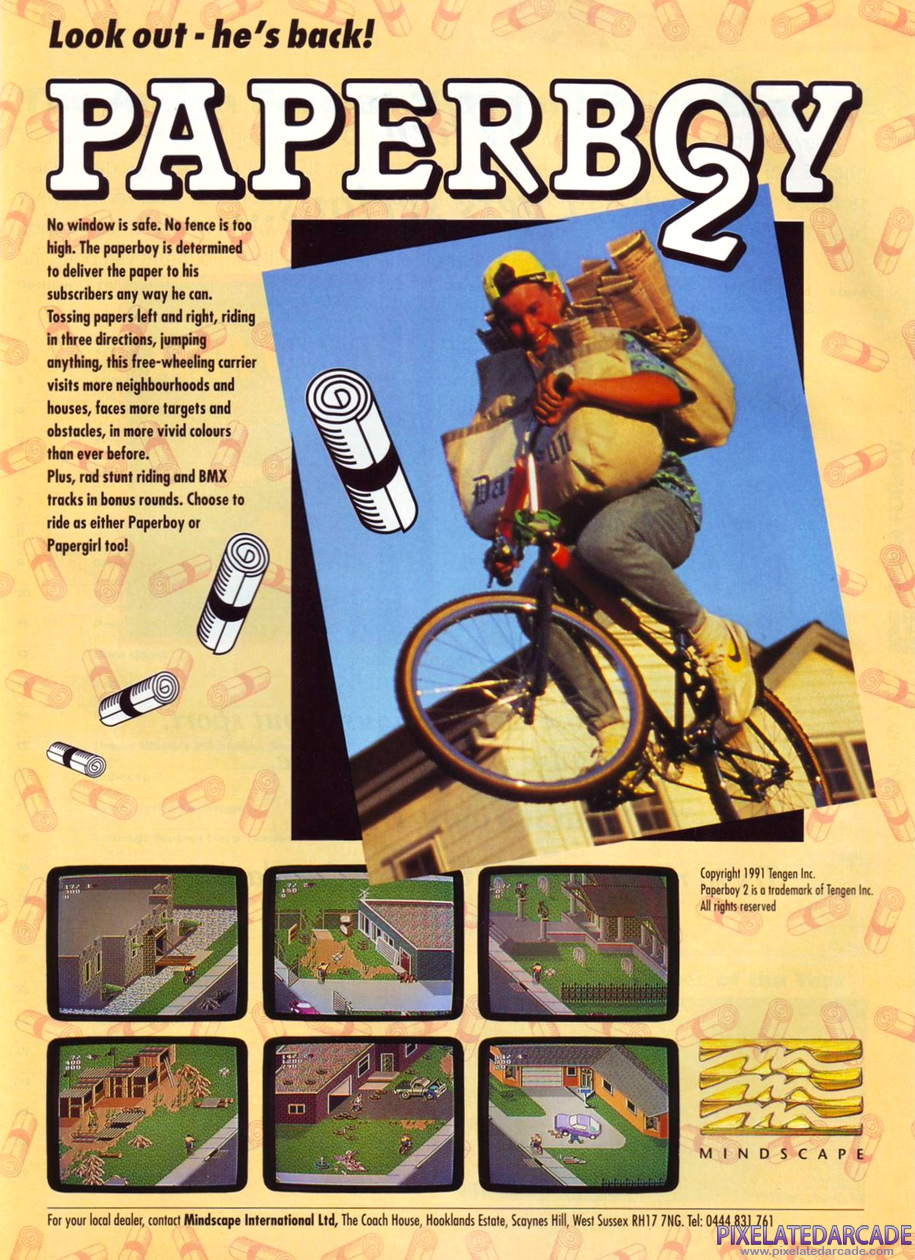 Paperboy 2 Advertisement: January 1992 magazine ad