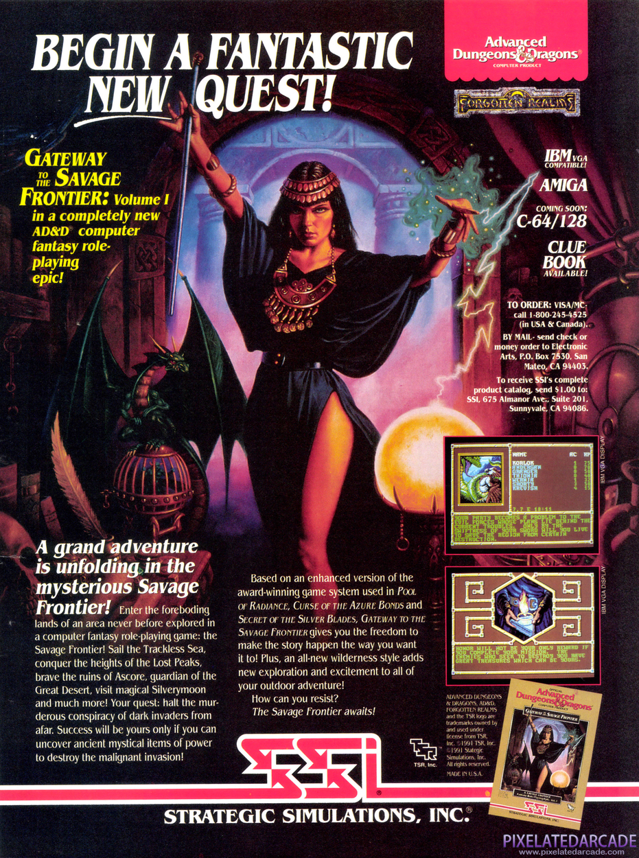 Gateway to the Savage Frontier Advertisement: August 1991 magazine ad