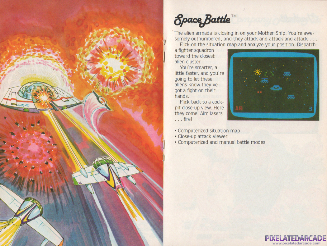 Space Battle Advertisement: Mattel Electronics 1981 product catalog
