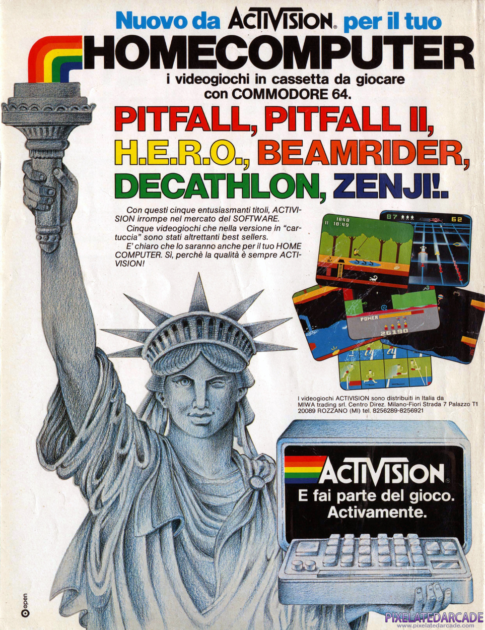 The Activision Decathlon Advertisement: July 1984 magazine ad (Italian)