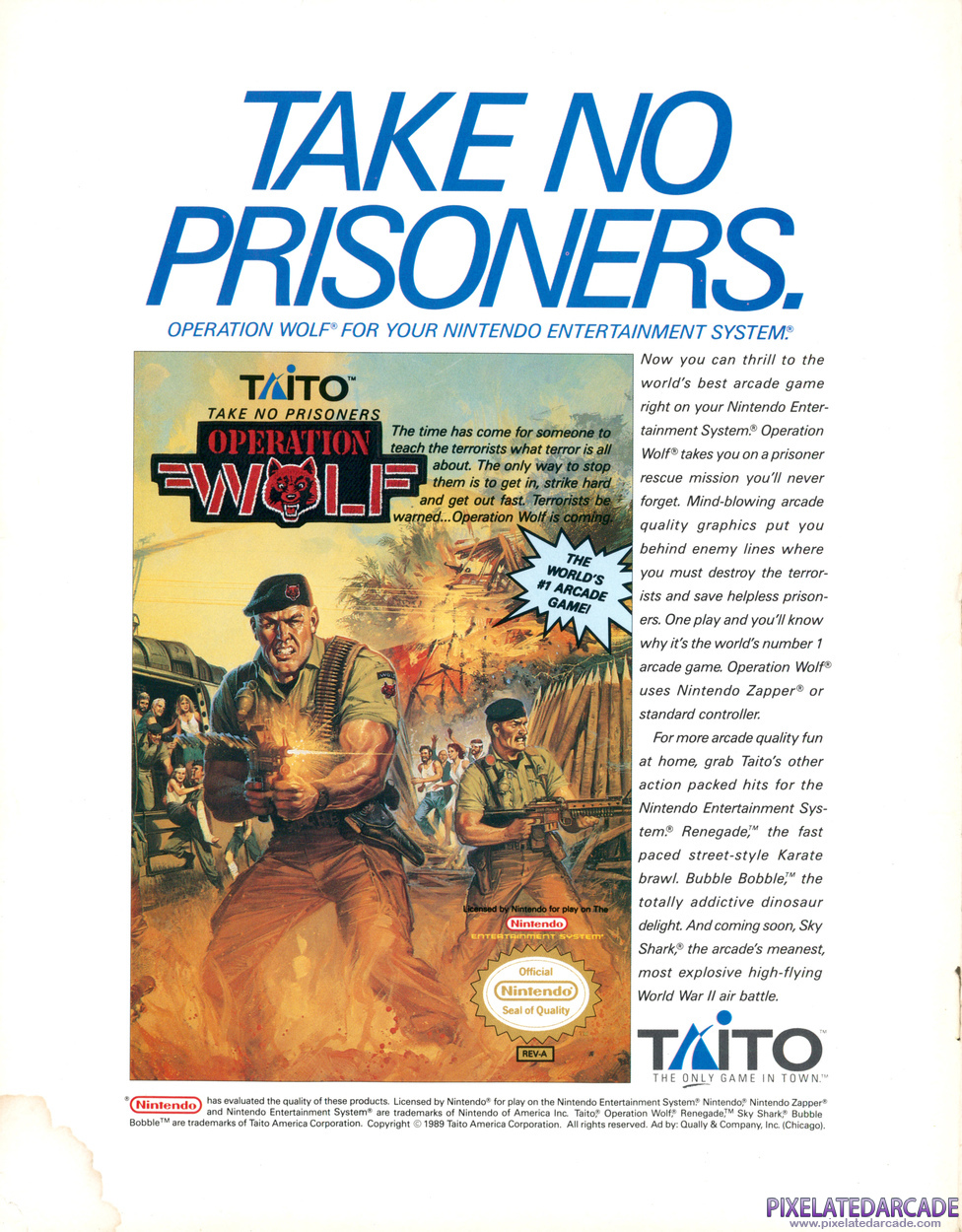 Operation Wolf Advertisement: August 1989 magazine ad