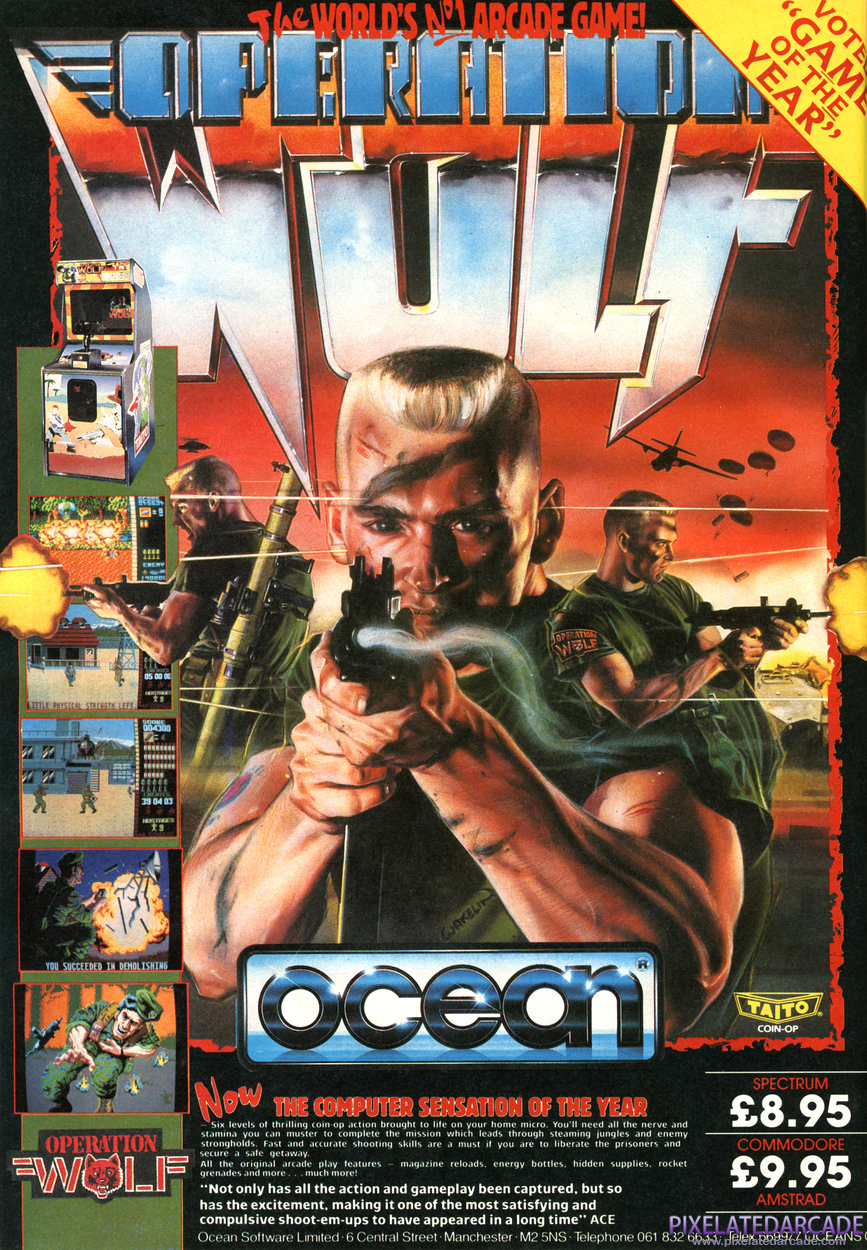 Operation Wolf Advertisement: March 1989 magazine ad