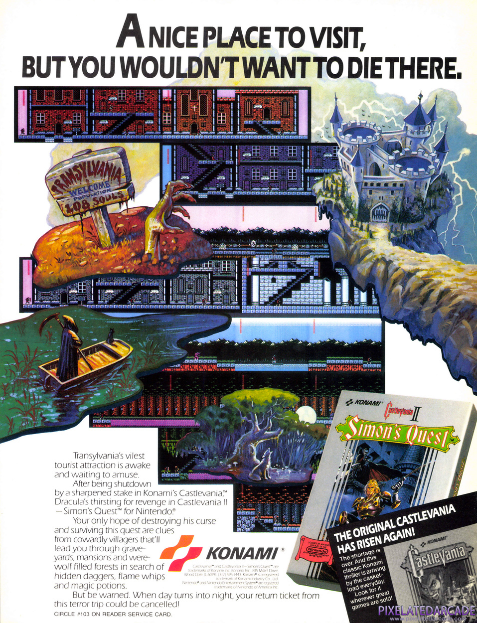 Castlevania II: Simon's Quest Advertisement: March 1990 magazine ad