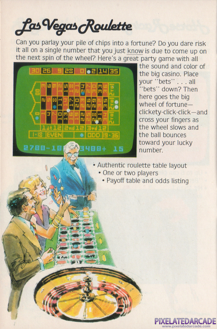 Las Vegas Roulette Advertisement: Las Vegas Roulette in the Mattel Electronics product catalog
