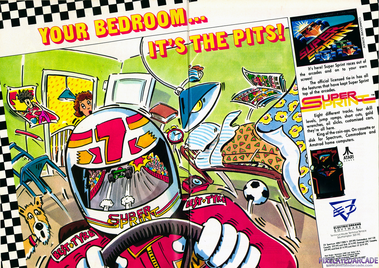 Super Sprint Advertisement: November 1987 magazine ad