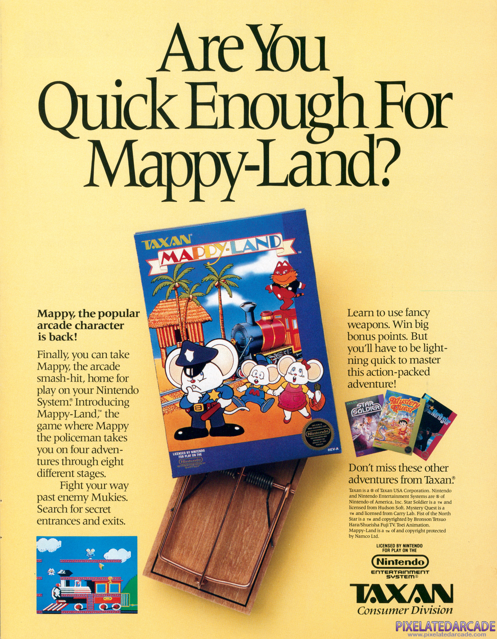 Mappy-Land Advertisement: August 1989 magazine ad