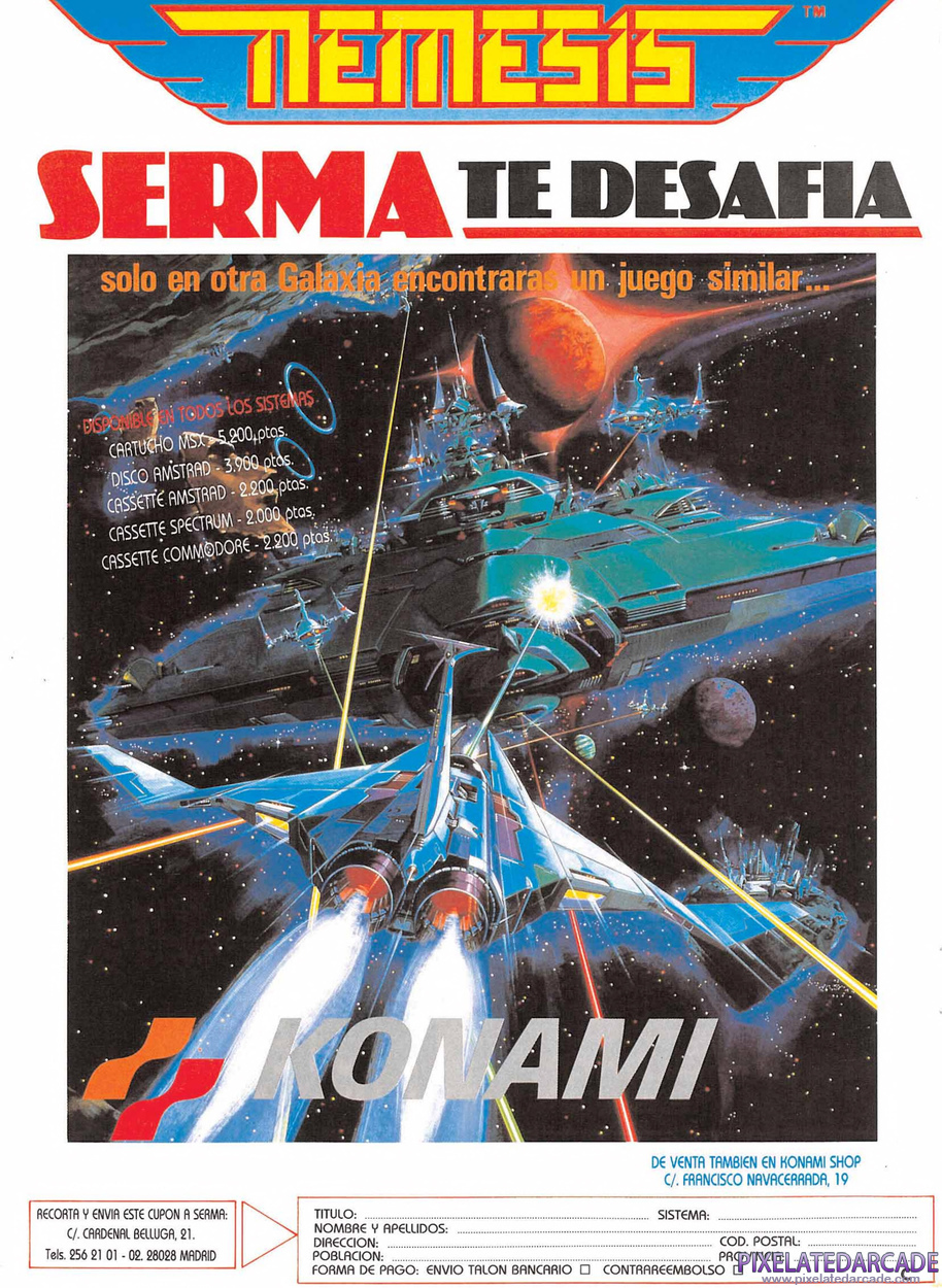 Gradius Advertisement: May 1987 magazine ad (Spanish)