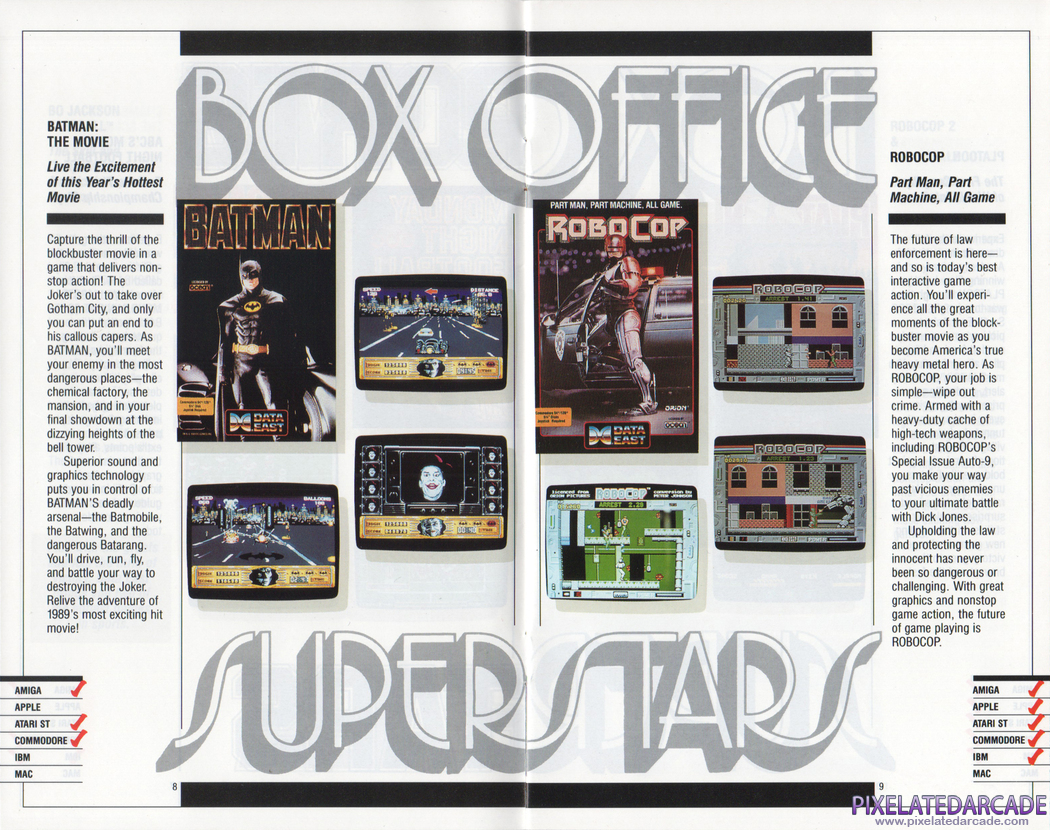 RoboCop Advertisement: Data East 1990 product catalog