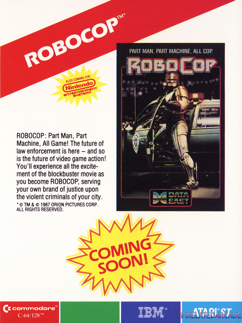 RoboCop Advertisement: Data East product catalog