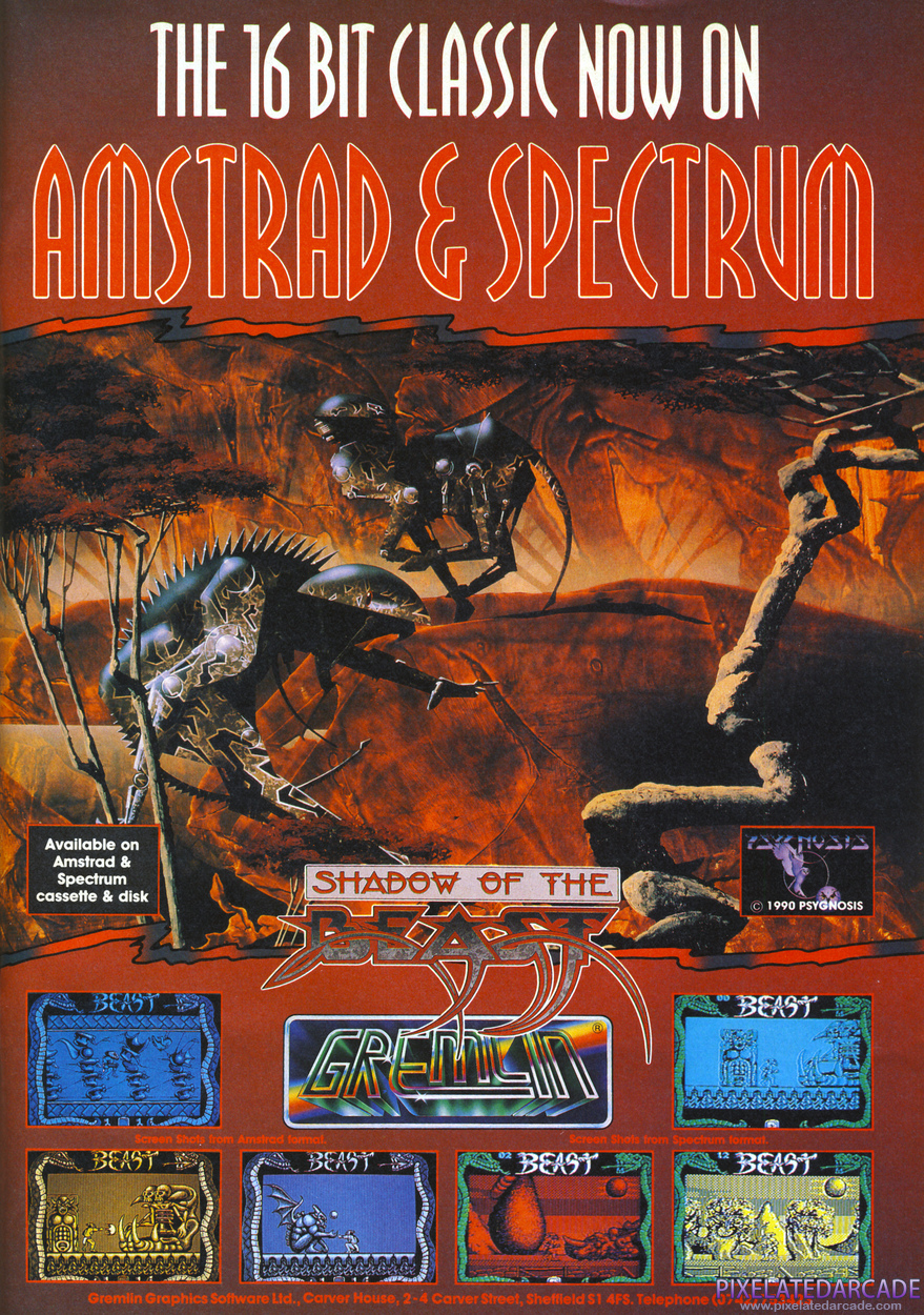 Shadow of the Beast Advertisement: November 1990 magazine ad