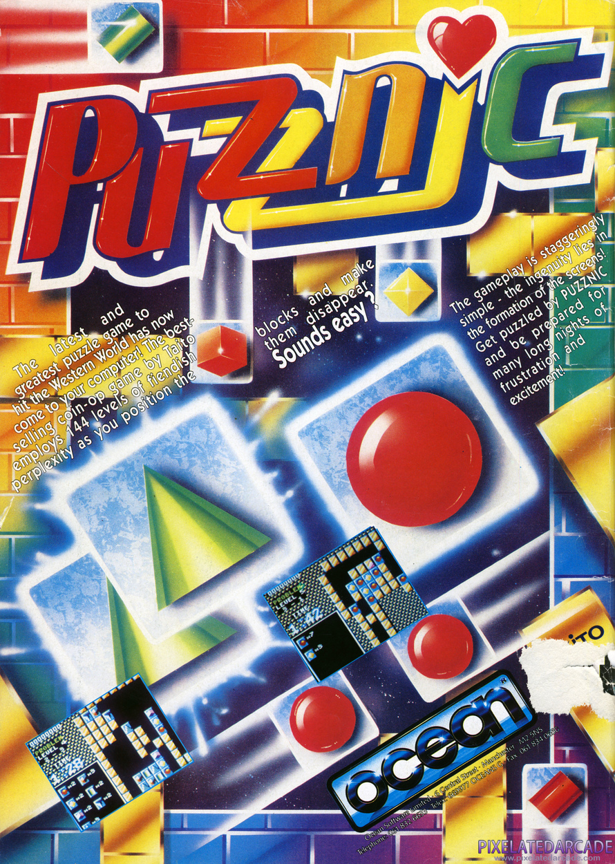 Puzznic Advertisement: November 1990 magazine ad