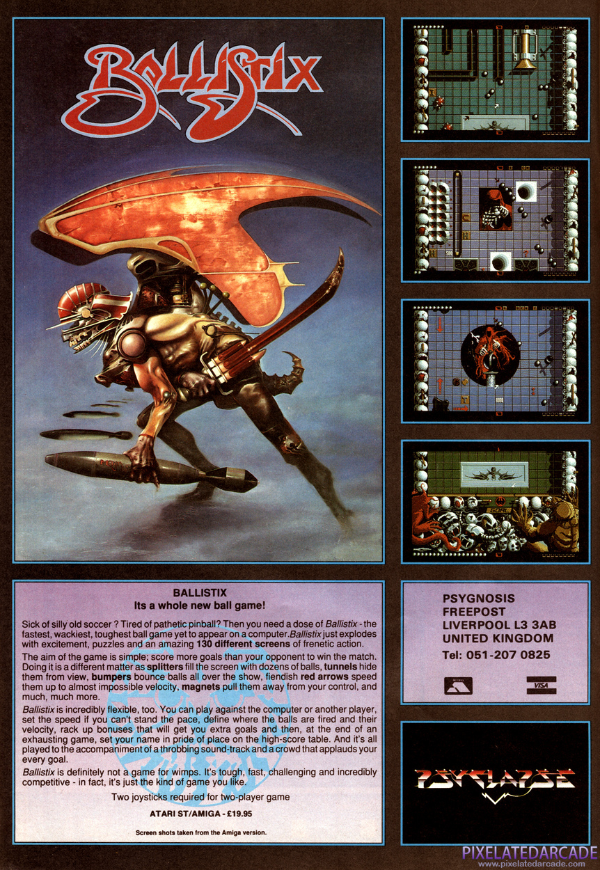 Ballistix Advertisement: April 1989 magazine ad