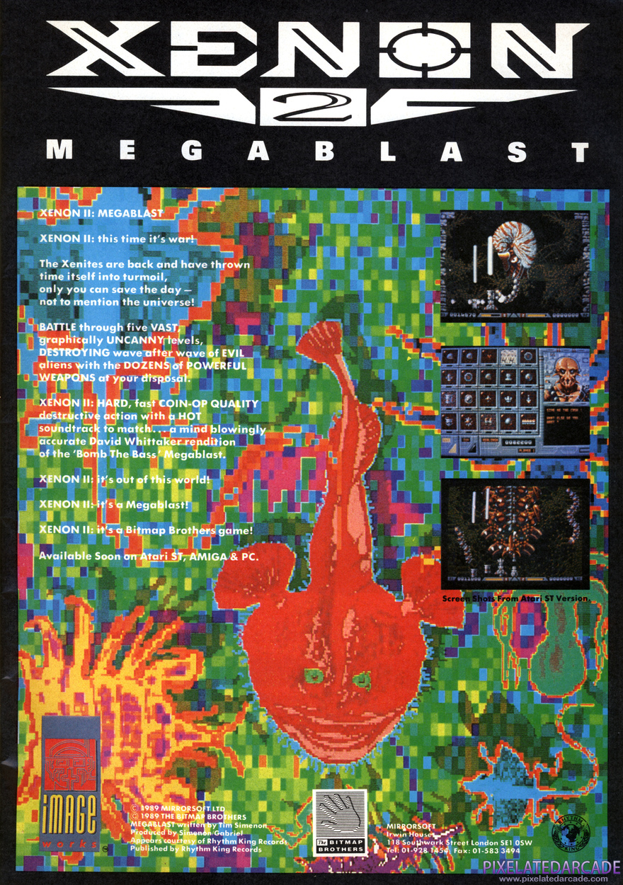 Xenon 2: Megablast Advertisement: September 1989 magazine ad