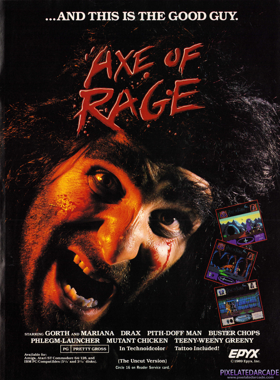 Axe of Rage Advertisement: Fall 1989 magazine ad