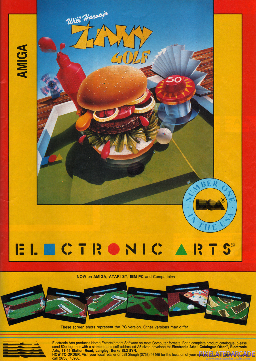 Will Harvey's Zany Golf Advertisement: March 1989 magazine ad