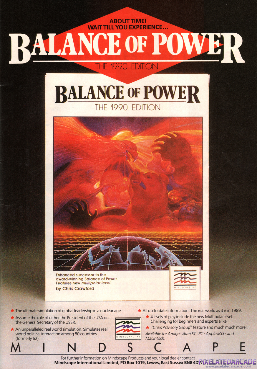 Balance of Power Advertisement: March 1989 magazine ad