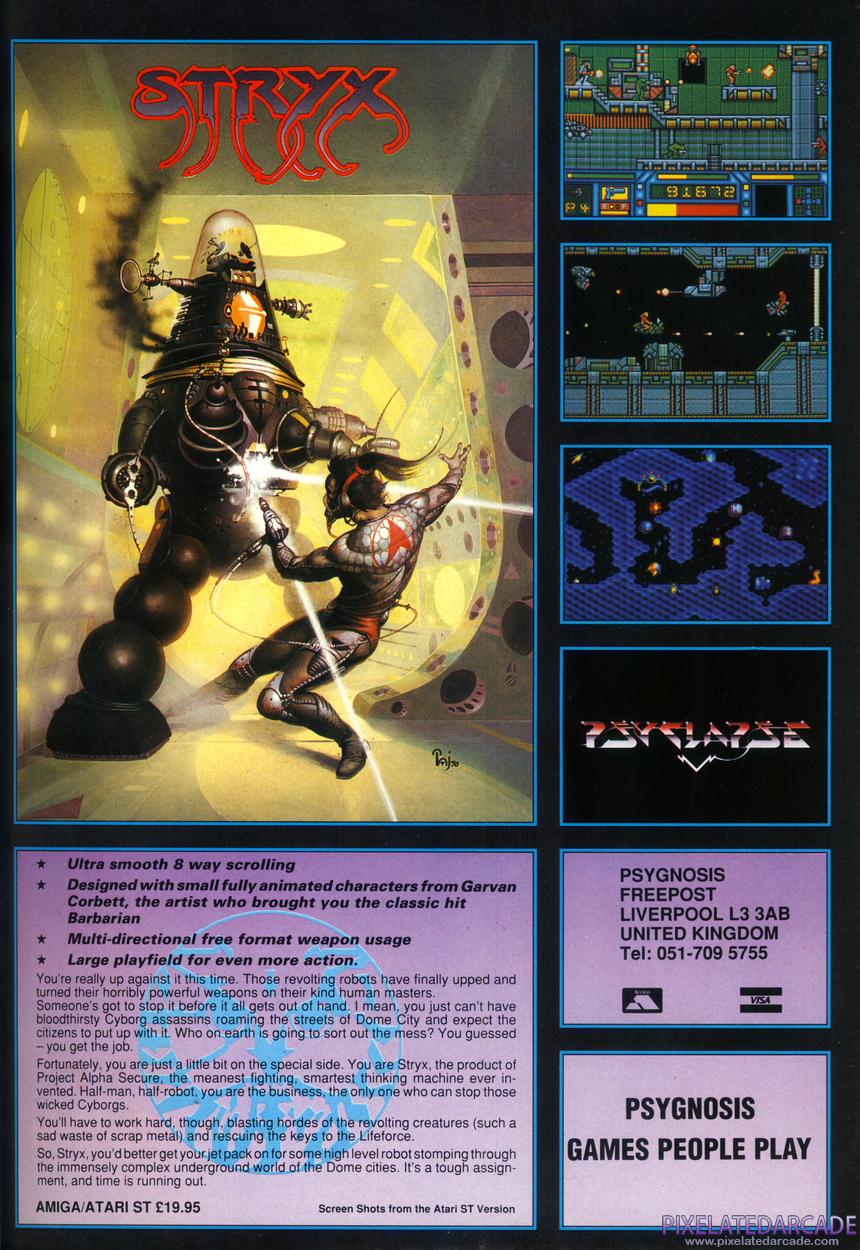 Stryx Advertisement: November 1989 magazine ad