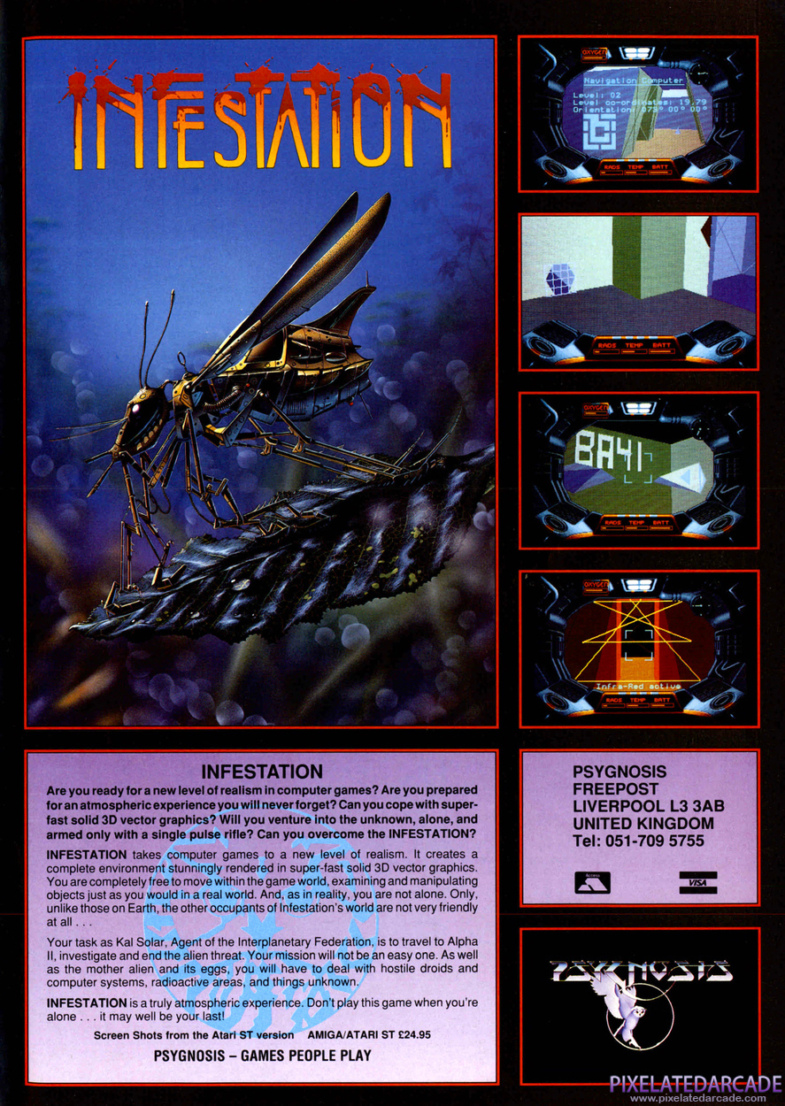 Infestation Advertisement: November 1989 magazine ad