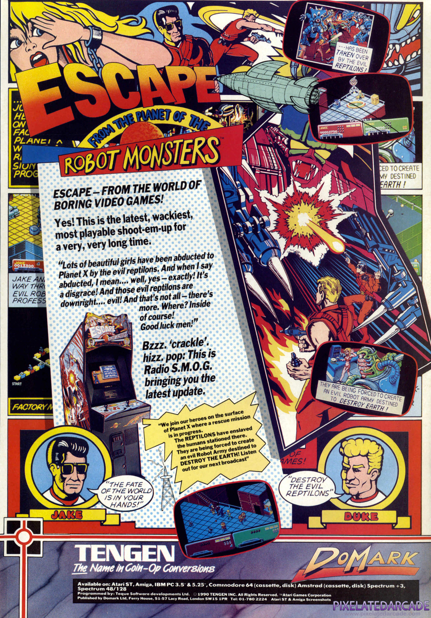 Escape from the Planet of the Robot Monsters Advertisement: June 1990 magazine ad