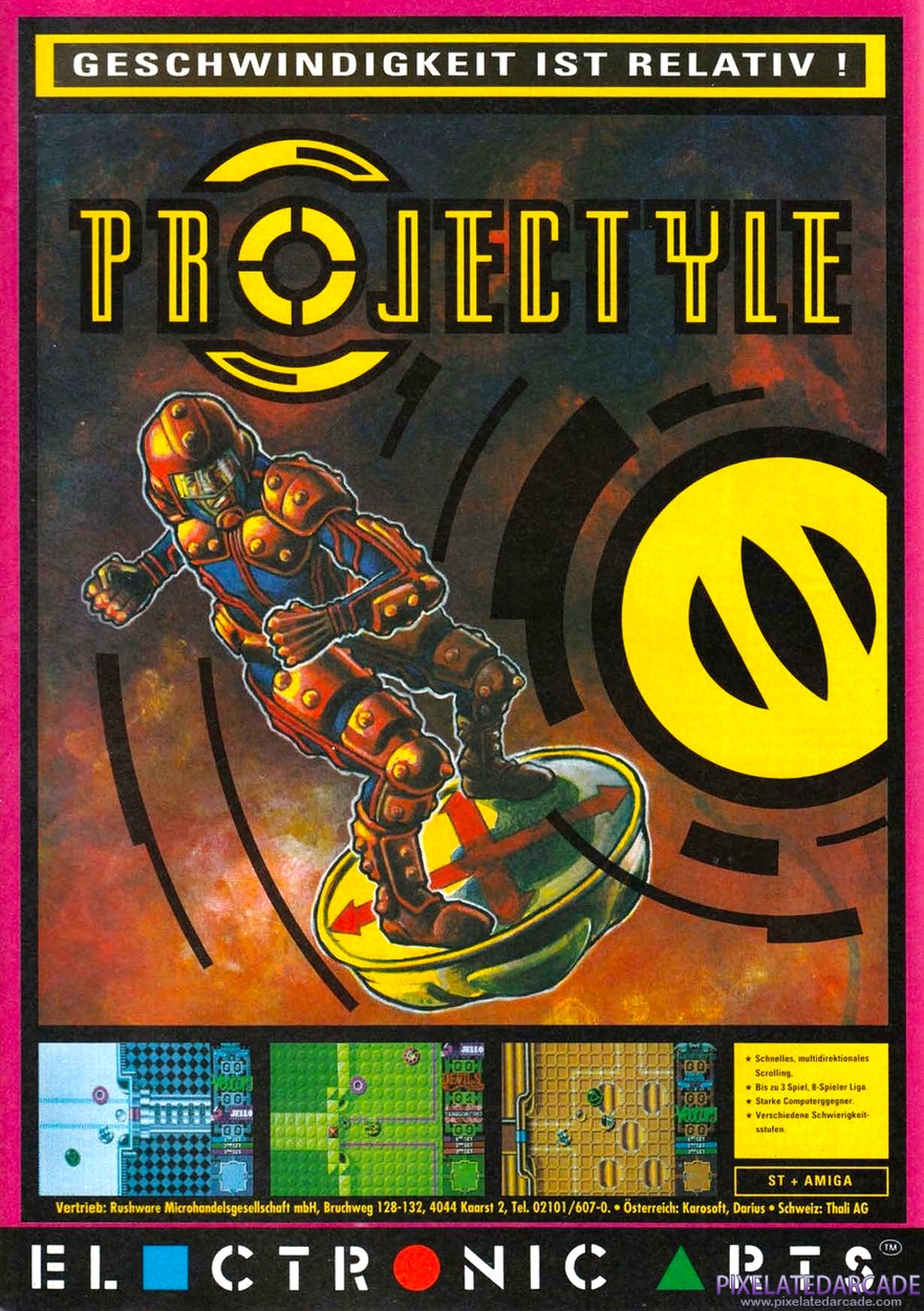 Projectyle Advertisement: August 1990 magazine ad (German)