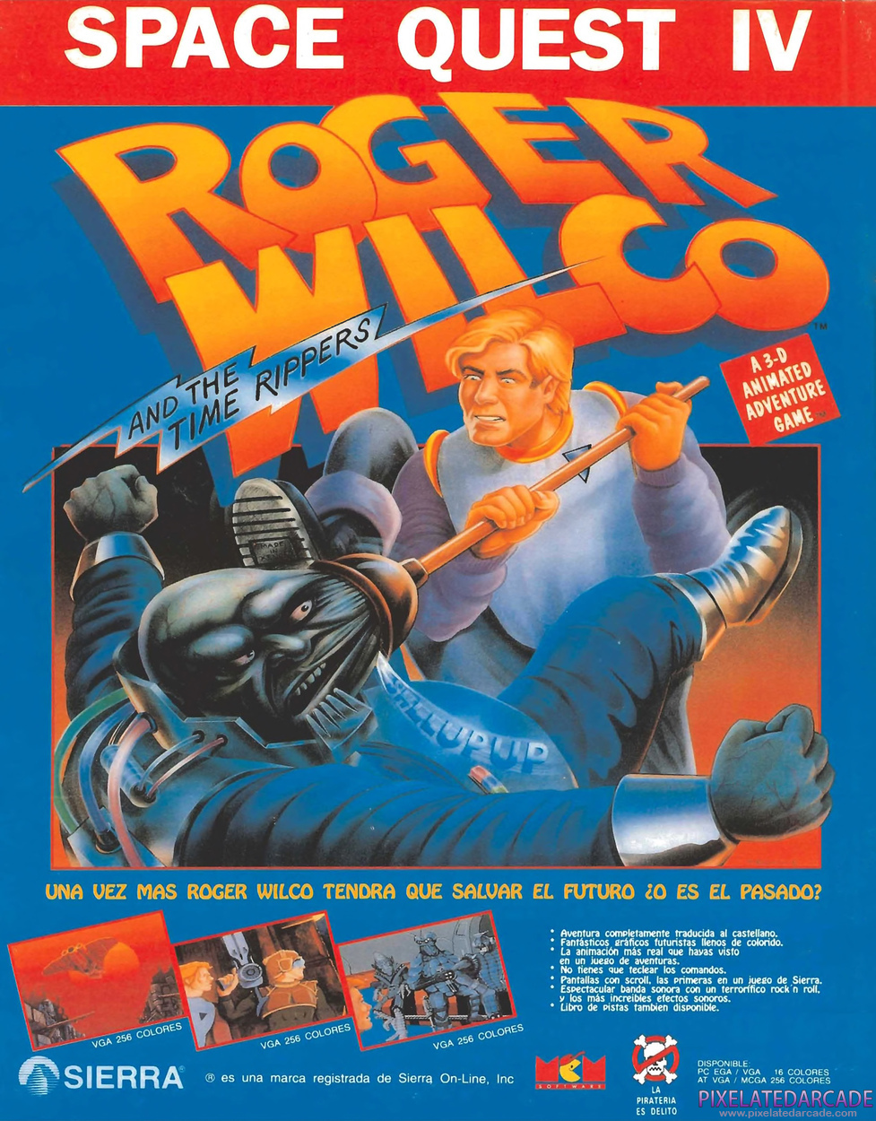 Space Quest IV: Roger Wilco and the Time Rippers Advertisement: December 1991 magazine ad