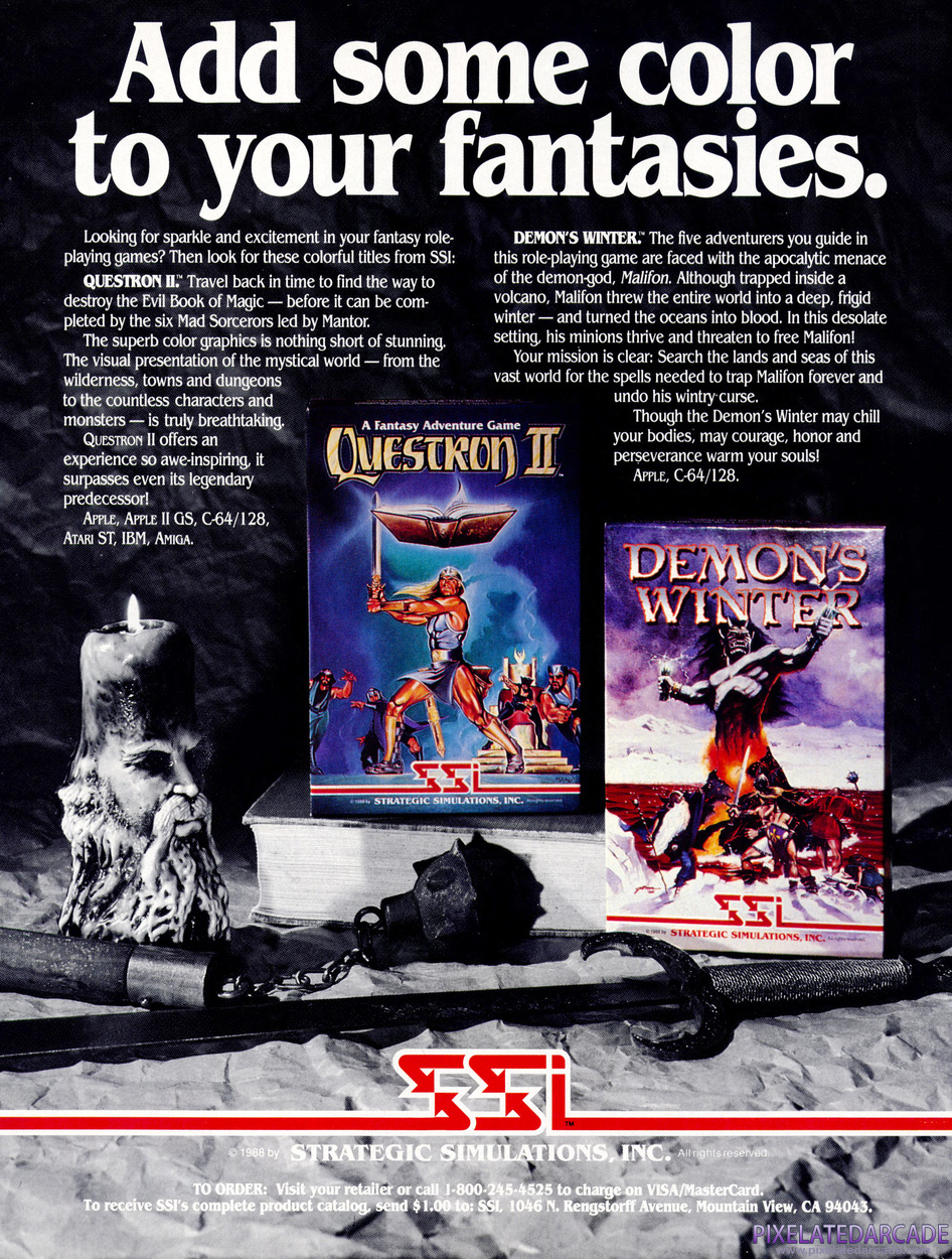 Questron II Advertisement: February 1989 magazine ad