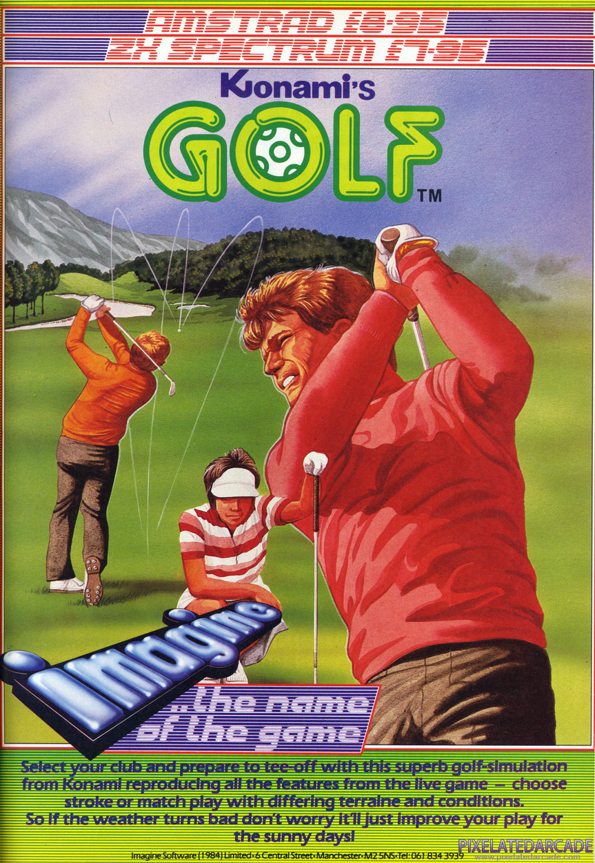 Konami's Golf Advertisement: December 1986 magazine ad