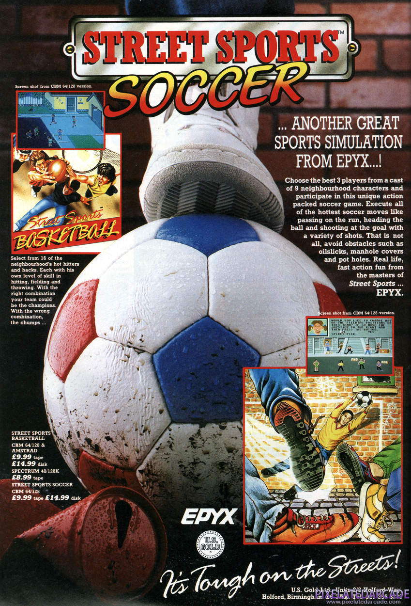Street Sports Soccer Advertisement: September 1988 magazine ad