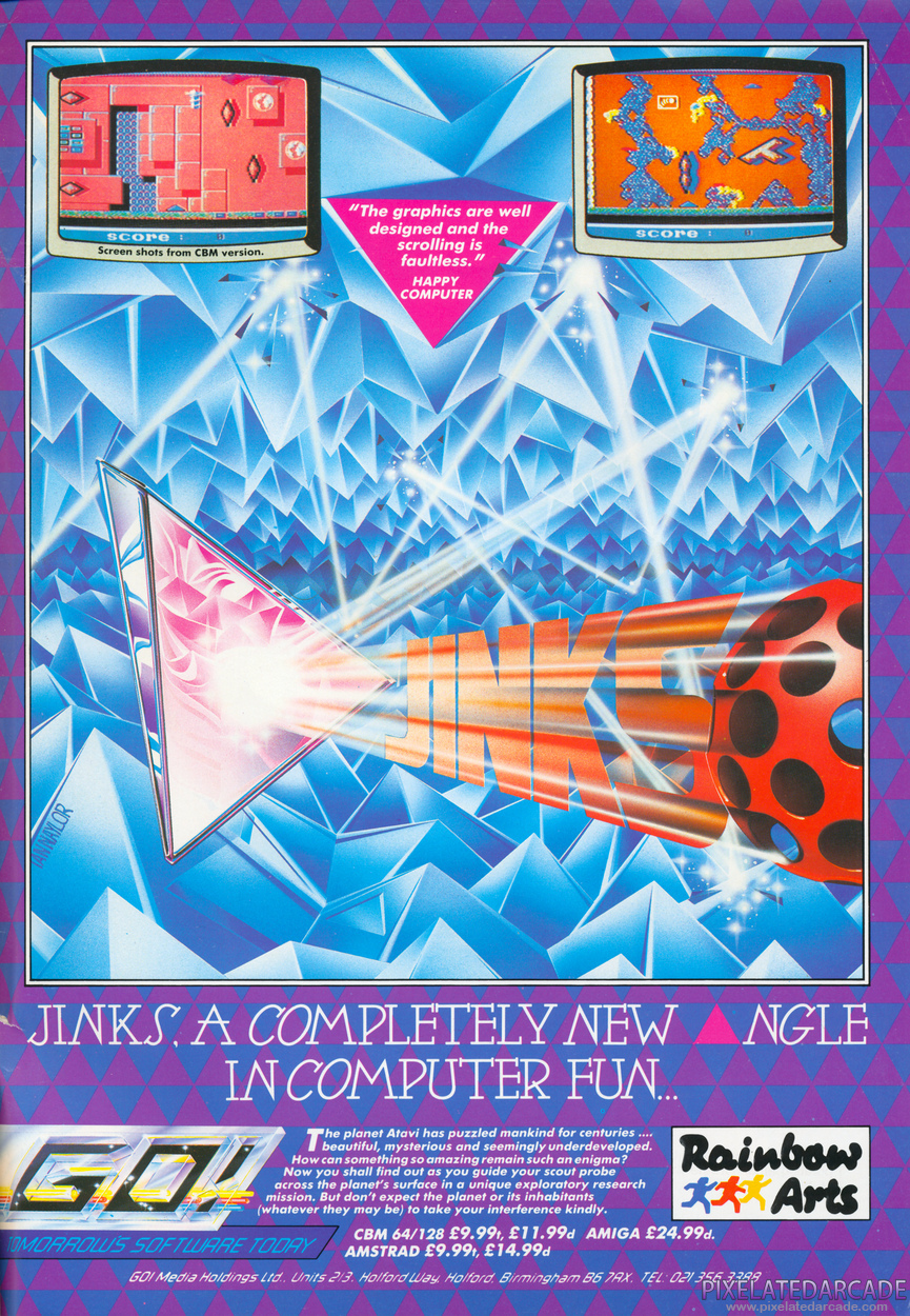 Jinks Advertisement: March 1988 magazine ad