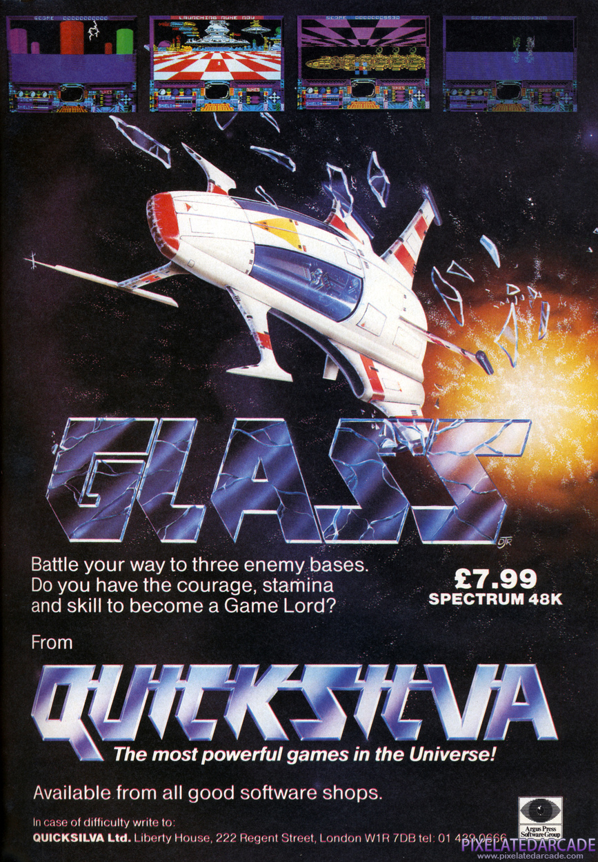 Glass Advertisement: July 1985 magazine ad