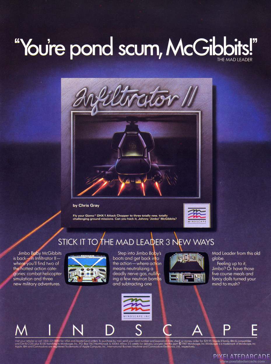 Infiltrator II Advertisement: March 1988 magazine ad