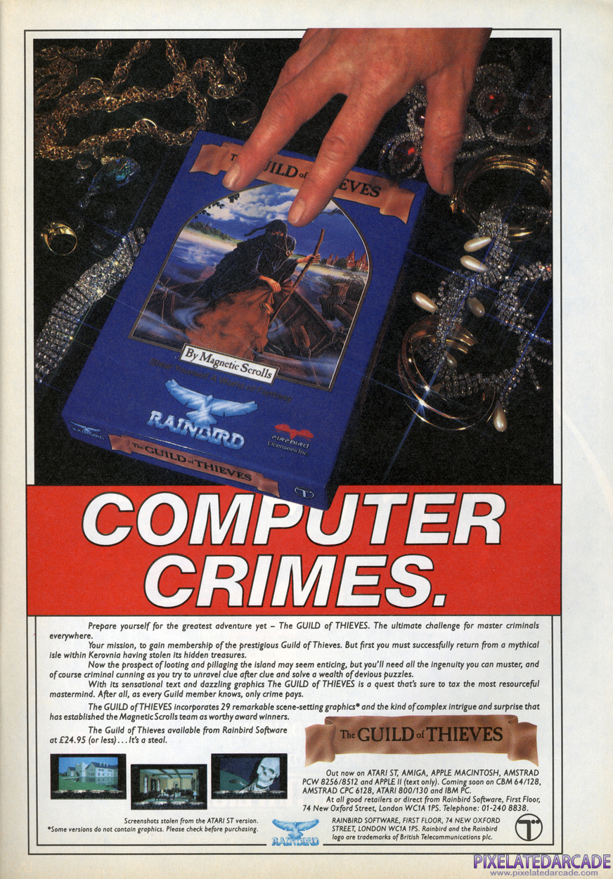 The Guild of Thieves Advertisement: August 1987 magazine ad