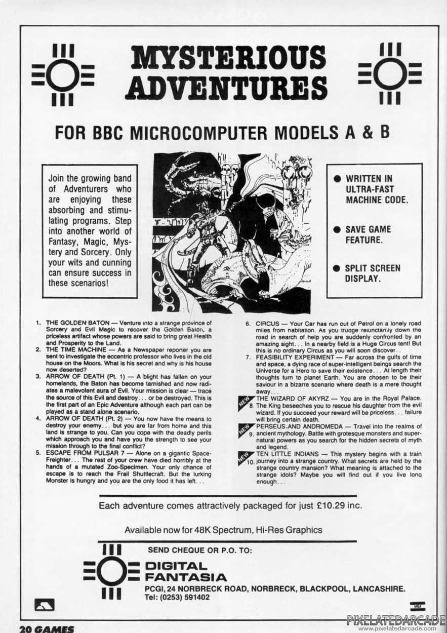 Arrow of Death: Part I Advertisement: Summer 1983 magazine ad