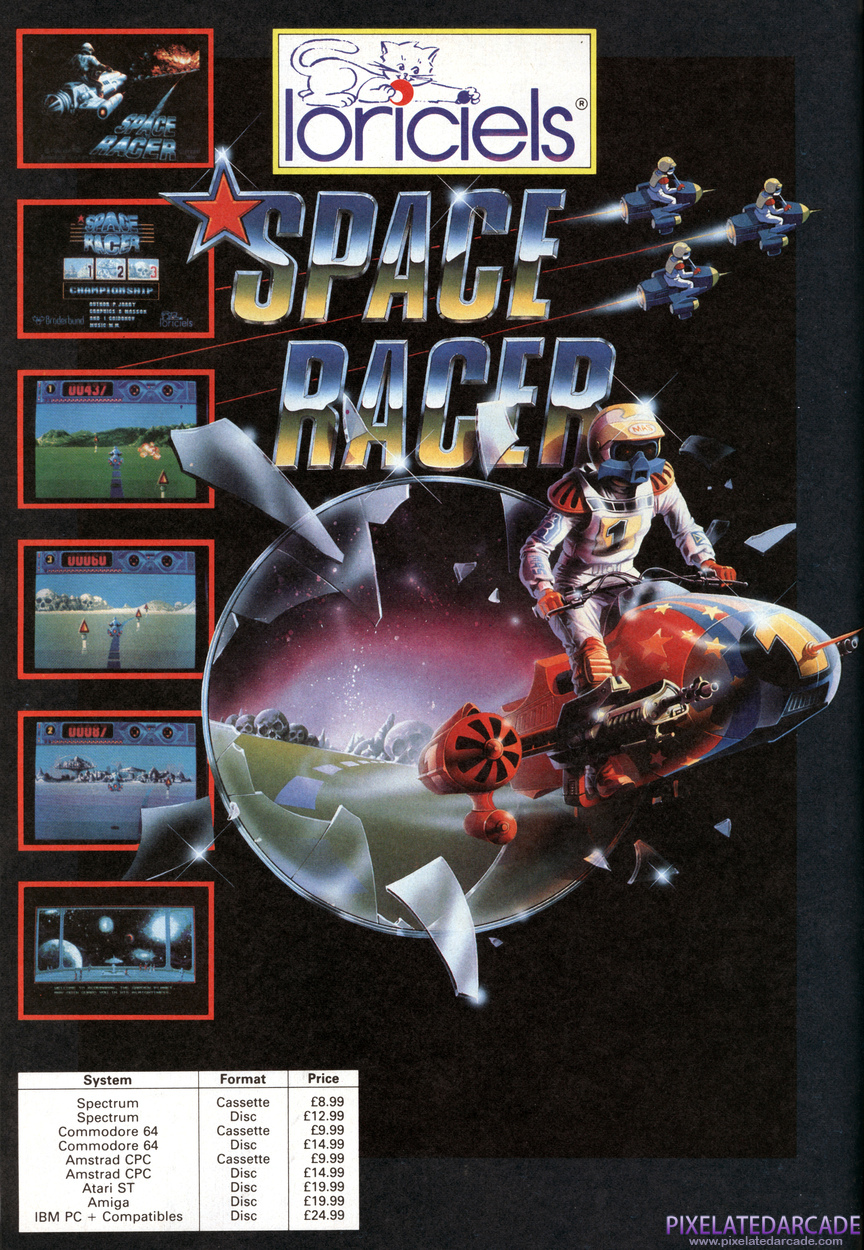 Space Racer Advertisement: December 1988 magazine ad