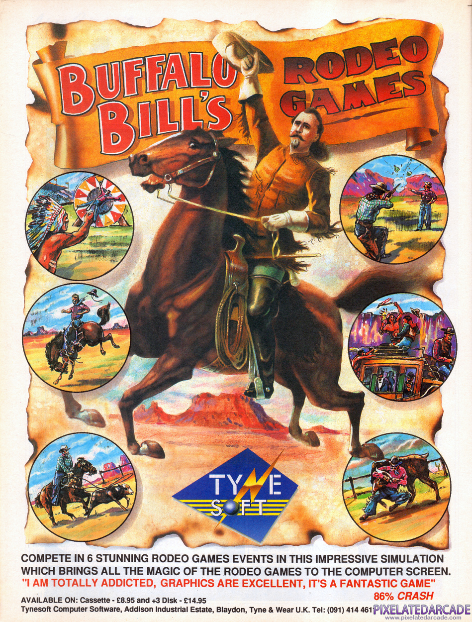 Rodeo Games Advertisement: August 1989 magazine ad
