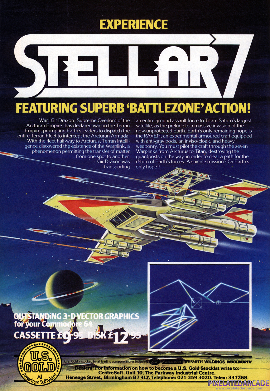 Stellar 7 Advertisement: February 1985 magazine ad