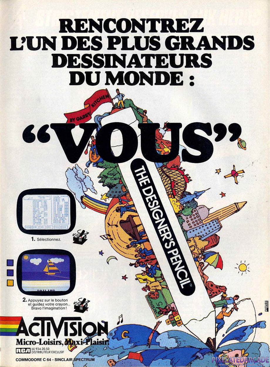 The Designer's Pencil Advertisement: December 1984 magazine ad (French)