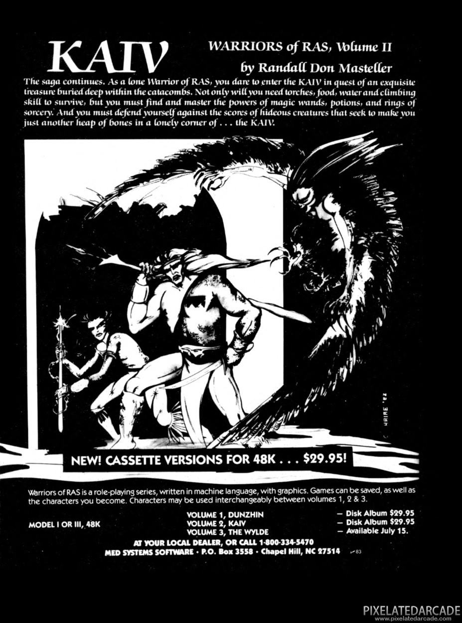 Warriors of Ras: Volume II - Kaiv Advertisement: August 1982 magazine ad