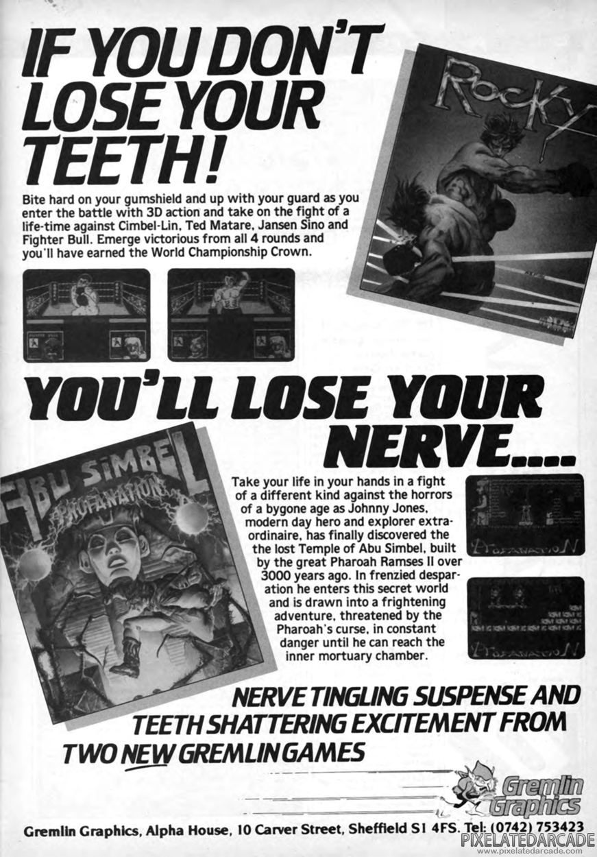 Rocco Advertisement: July 1985 magazine ad