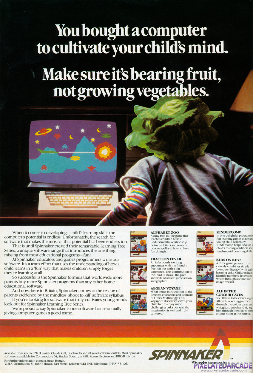 Alphabet Zoo Advertisement: December 1984 magazine ad